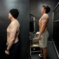 TNT Coach Nate - 3 month transformation side view