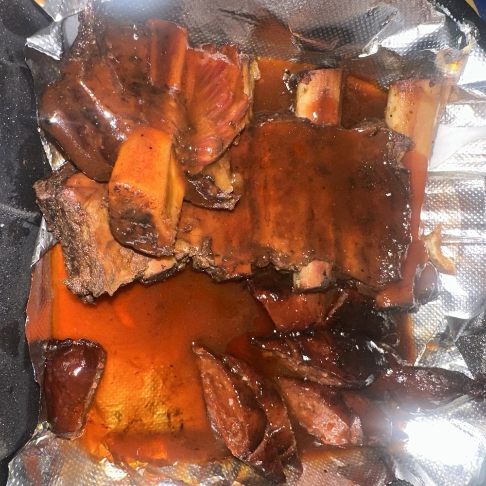 BBQ Central - BEEF RIB TIPS AND SAUSAGES(WE HAD ATE SOME BEFORE PIC) - Barbeque Near Me - Detroit, Michigan BBQ Central - BEEF RIB TIPS AND SAUSAGES(WE HAD ATE SOME BEFORE PIC) - Barbeque Near Me - Detroit, Michigan