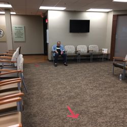 Kresge Eye Institute Troy - Husband waiting out in the lobby for me--haha