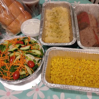 Isabellas Catering - Meatloaf, corn, salad, mashed potatoes and rolls - Caterers Near Me - West Jordan, Utah Isabellas Catering - Meatloaf, corn, salad, mashed potatoes and rolls - Caterers Near Me - West Jordan, Utah
