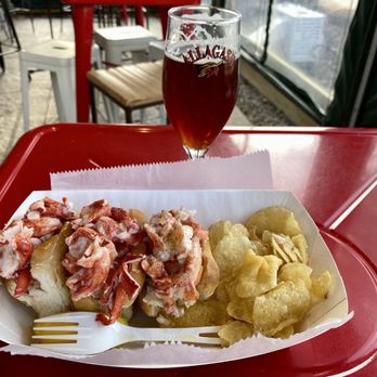 Bite Into Maine - Lobster Roll Flight & Allagash Beer - Food Trucks Near Me - Portland, Maine Bite Into Maine - Lobster Roll Flight & Allagash Beer - Food Trucks Near Me - Portland, Maine