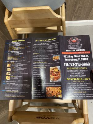 Menu photo 2 Crabbers St Petersburg, FL