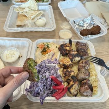 Wow Kabab - I got the lamb and chicken kabob. He got shrimp and chicken. Also falafel app. Delicious! - Mediterranean Near Me - Rancho Cucamonga, California Wow Kabab - I got the lamb and chicken kabob. He got shrimp and chicken. Also falafel app. Delicious! - Mediterranean Near Me - Rancho Cucamonga, California
