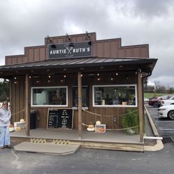 Auntie Ruth's Doughnuts - They have a building now. Bit of a line at 10 a.m. opening time.