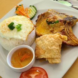 Minh's - C4 Bbq pork chop, shrimp bean curd and fried egg