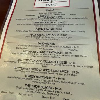 The Westside Bistro - Menu - New American Near Me - North Las Vegas, Nevada The Westside Bistro - Menu - New American Near Me - North Las Vegas, Nevada
