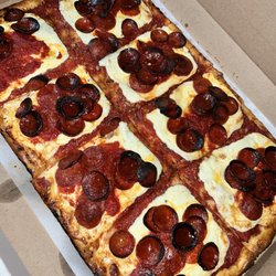 Pizza Centre - Grandma Pizza with Spicy Pepperoni and Honey. It was delicious