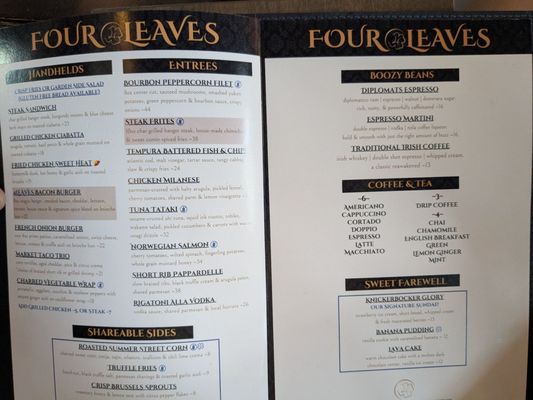 Menu photo 3 Four Leaves Park Ridge, NJ