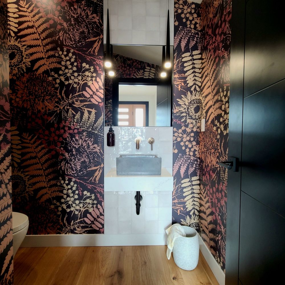 Wall Cover Guru - Powder room wallpaper - Wallpapering Near Me Wall Cover Guru - Powder room wallpaper - Wallpapering Near Me