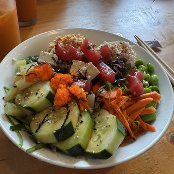 Corner Ramen & Poke - Hawaiian poke--cut these big hunks of cucumber and give us fresh pineapple and this would be 5 stars! - Ramen Near Me - Denver, Colorado