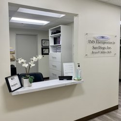 TMS Therapeutics in San Diego - Reception area equipped with hand sanitizer, free Wi-Fi, and temperature checks