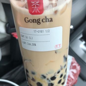 Gong Cha - Half of my EGMT w 3J light ice, 30% sugar - Bubble Tea Near Me - Richardson, Texas