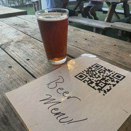 Free cliffy beer and their new Beer menu on the outside tables Free cliffy beer and their new Beer menu on the outside tables