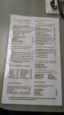 Menu photo 7 Granny's Kitchen Galion, OH