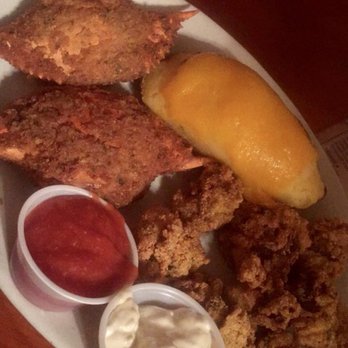 Sammys Grill - Double Combo: Stuffed Crab and Fried Oysters with a Stuffed Potato - Seafood Near Me - Baton Rouge, Louisiana Sammys Grill - Double Combo: Stuffed Crab and Fried Oysters with a Stuffed Potato - Seafood Near Me - Baton Rouge, Louisiana