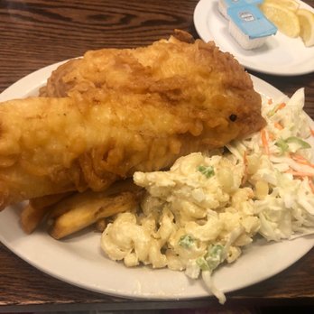 Christe's Restaurant - My fried fish, fries, macaroni salad, and coleslaw. - American Near Me - West Seneca, New York Christe's Restaurant - My fried fish, fries, macaroni salad, and coleslaw. - American Near Me - West Seneca, New York