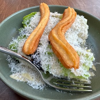 Vulcania - Caesar salad with Parmesan churros - Italian Near Me - Mammoth Lakes, California