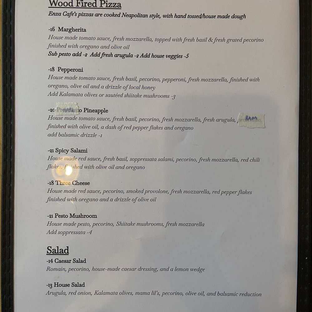 Cafe Enza - Menu - Pizza Near Me - The Dalles, Oregon Cafe Enza - Menu - Pizza Near Me - The Dalles, Oregon