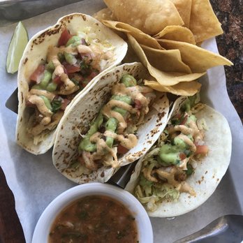Shore Grille - Grilled shrimp taco-yummy! - American Near Me - San Pedro, California Shore Grille - Grilled shrimp taco-yummy! - American Near Me - San Pedro, California