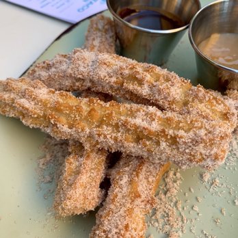 Mas Taco Bar - Churros with chocolate and caramel dip - Breakfast & Brunch Near Me - Folsom, California Mas Taco Bar - Churros with chocolate and caramel dip - Breakfast & Brunch Near Me - Folsom, California