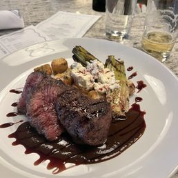 Their filet, rare. Amazing!!