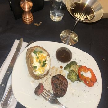 Bastien's - Filet with baked potato - Steakhouses Near Me - Denver, Colorado Bastien's - Filet with baked potato - Steakhouses Near Me - Denver, Colorado