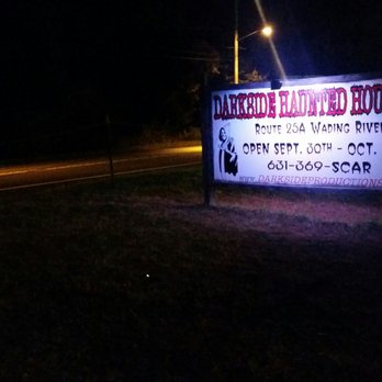 Darkside Haunted House - The sign to look for! - Haunted Houses Near Me - Wading River, New York