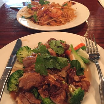 Tana Thai - Beautiful Duck Tamarind for me, and Pad Thai for the wife at the new Thai joint. Now let's see how it tastes. - Thai Near Me - Bronx, New York