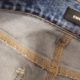 Black on inside faded to gray. Proof that there was used on the jeans that shouldn't have.