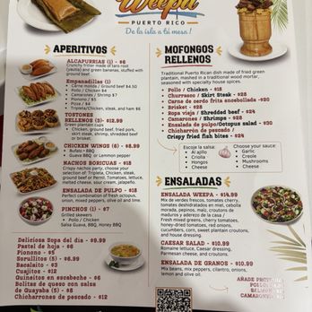 Weepa - Menu - Puerto Rican Near Me - Hapeville, Georgia Weepa - Menu - Puerto Rican Near Me - Hapeville, Georgia