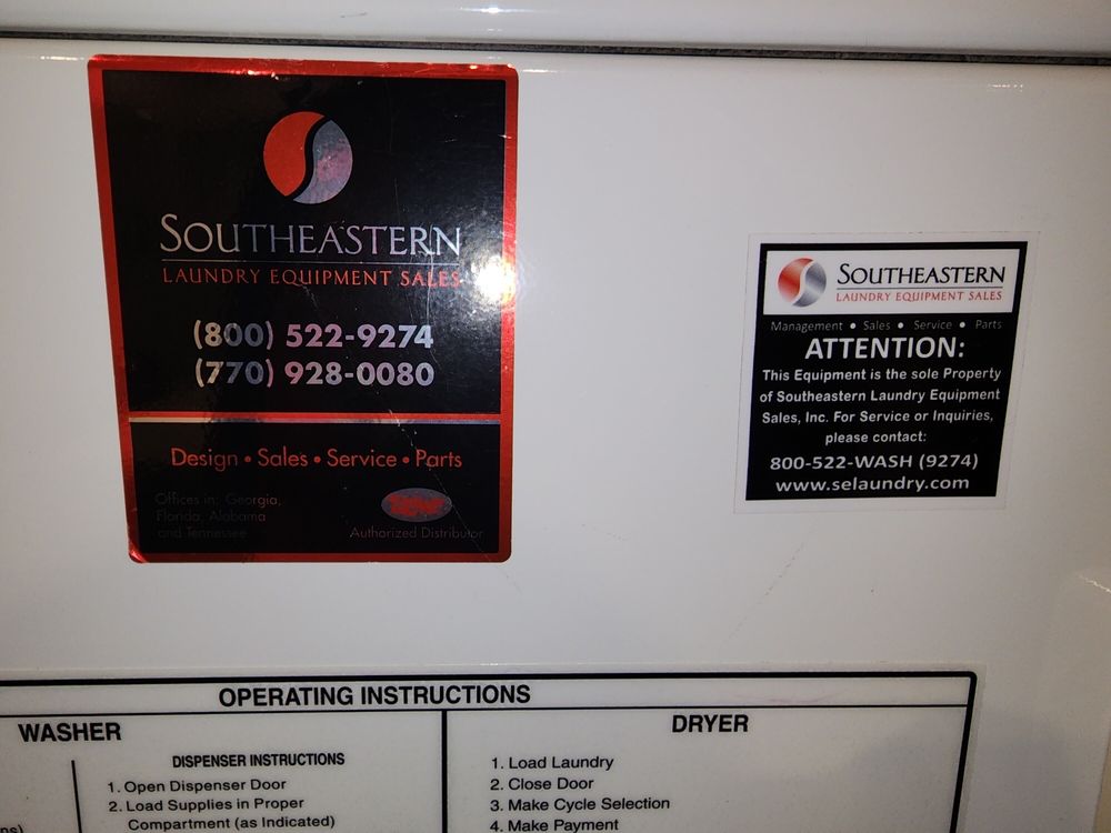 SOUTHEASTERN LAUNDRY EQUIPMENT Updated August 2024 1105 Shana Ct