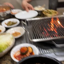 Grill on the table