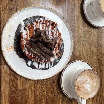 Madres Brunch - Madre red Chilaquiles with steak - Breakfast & Brunch Near Me - Whittier, California Madres Brunch - Madre red Chilaquiles with steak - Breakfast & Brunch Near Me - Whittier, California