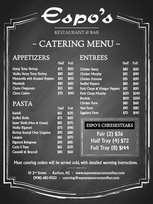 Menu photo 1 Espo's Raritan, NJ