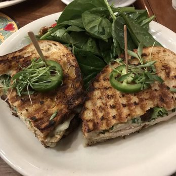 Urth Caffé - Orange - Chicken Panini El Diablo with spinach salad - Coffee & Tea Near Me - Orange, California Urth Caffé - Orange - Chicken Panini El Diablo with spinach salad - Coffee & Tea Near Me - Orange, California