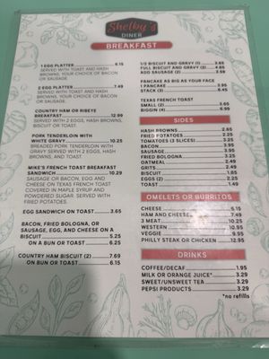 Menu photo 1 Shelby’s Diner Frankfort, KY Menu photo 1 Shelby’s Diner Frankfort, KY