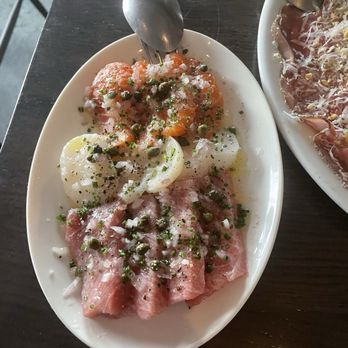 Herb & Sea - Crudo - steelhead trout, scallops, tuna. - Seafood Near Me - Encinitas, California Herb & Sea - Crudo - steelhead trout, scallops, tuna. - Seafood Near Me - Encinitas, California