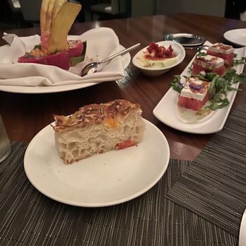 Altius - Bread, scallops with watermelon and salmon ceviche - New American Near Me - Pittsburgh, Pennsylvania Altius - Bread, scallops with watermelon and salmon ceviche - New American Near Me - Pittsburgh, Pennsylvania