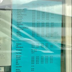 Bear Paw Espresso - Drink menu