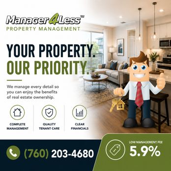 Manager 4 Less - Get Better Management for Less - Property Management Near Me - Carlsbad, California Manager 4 Less - Get Better Management for Less - Property Management Near Me - Carlsbad, California