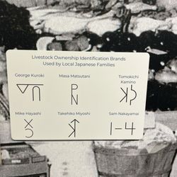 Lincoln County Historical Museum - Brands of Japanese ranchers