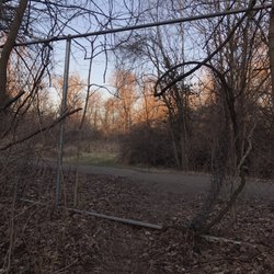 Goose Creek Trail - Someone created a path -- through the fence.