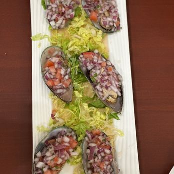 Las Brasas Peruvian Cuisine - Choritos a la Chalaca - Peruvian Near Me - Emeryville, California Las Brasas Peruvian Cuisine - Choritos a la Chalaca - Peruvian Near Me - Emeryville, California