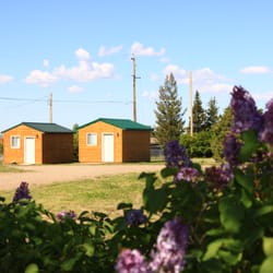 Glacier Mist RV Park - Cabins on a beautiful summer day.