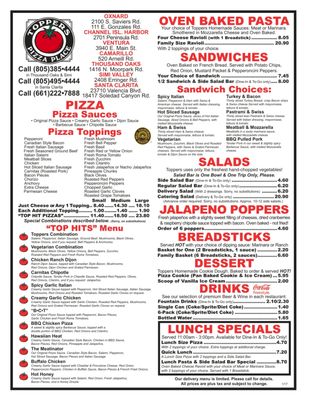 Menu photo 3 Toppers Pizza Place Oxnard, CA Menu photo 3 Toppers Pizza Place Oxnard, CA
