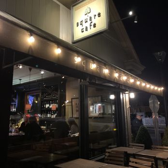 Square Cafe - the outside of the restaurant at night - New American Near Me - Hingham, Massachusetts