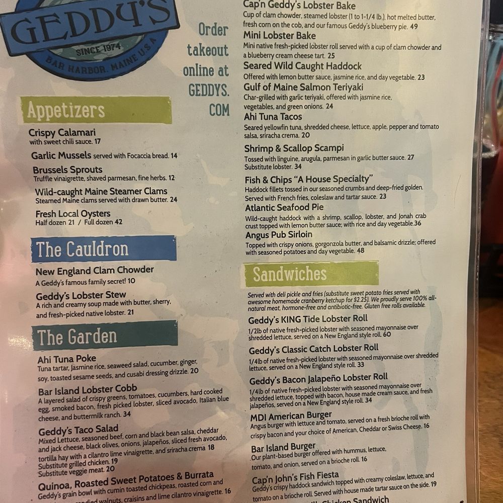 Geddy's - Seafood Near Me - Bar Harbor, Maine Geddy's - Seafood Near Me - Bar Harbor, Maine