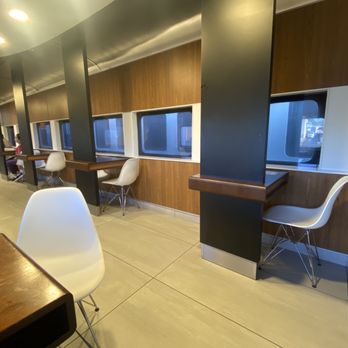 McDonald's - Awkward seating inside the trains; small tables for only two. The large tables were closed. - Coffee & Tea Near Me - Barstow, California