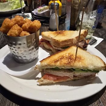 Rustic House Summerlin South - Chicken Club Sandwich with tater tots. - Salad Near Me - Las Vegas, Nevada Rustic House Summerlin South - Chicken Club Sandwich with tater tots. - Salad Near Me - Las Vegas, Nevada