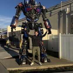 Optimus Prime Statue - Me and Optimus Prime